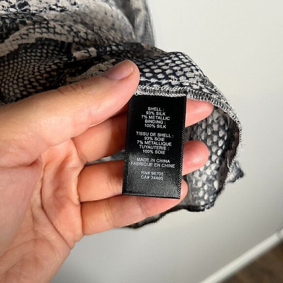 Rebecca Taylor metallic snakeskin blouse - Picture 5 of 6